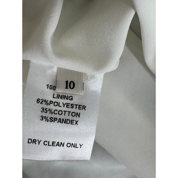 Rachel Antonoff White Mod Floral Dress Sleeveless Black Blue Flowers 10 - Picture 9 of 11